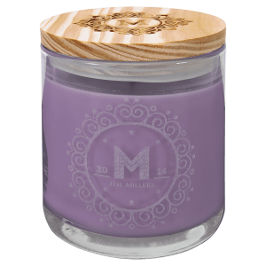 14oz Laserable Candles with Wood Lid