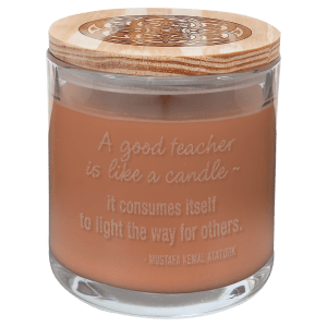 14oz Laserable Candles with Wood Lid