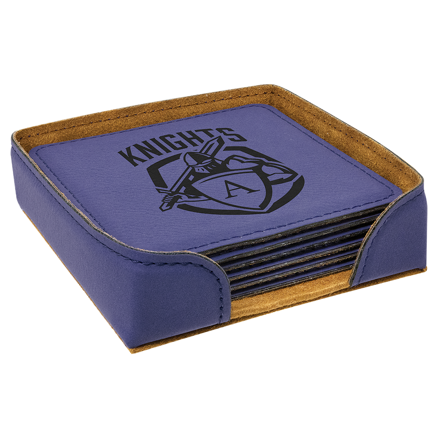 6Pc Leatherette Coaster set