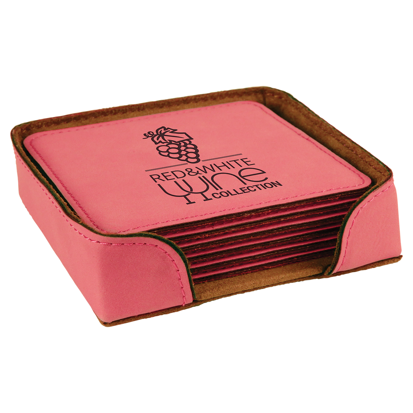 6Pc Leatherette Coaster set