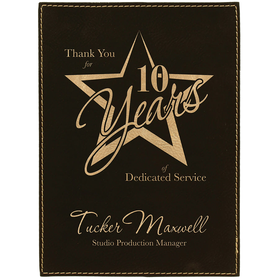 Leatherette Plaque Plate