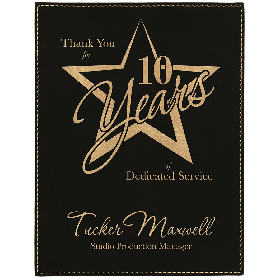 Leatherette Plaque Plate