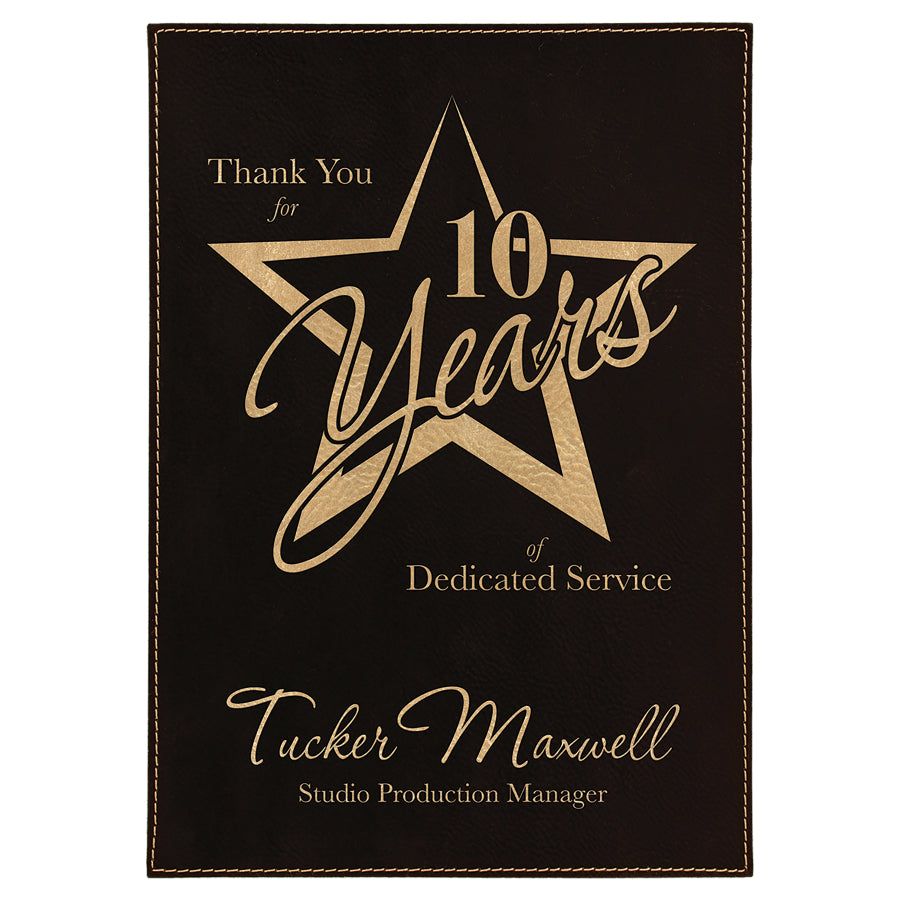 Leatherette Plaque Plate
