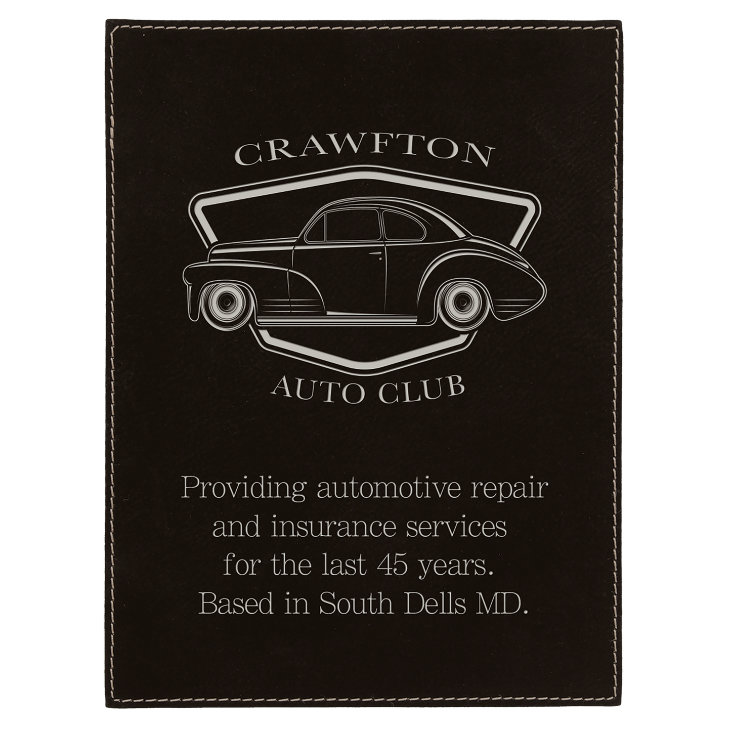 Leatherette Plaque Plate