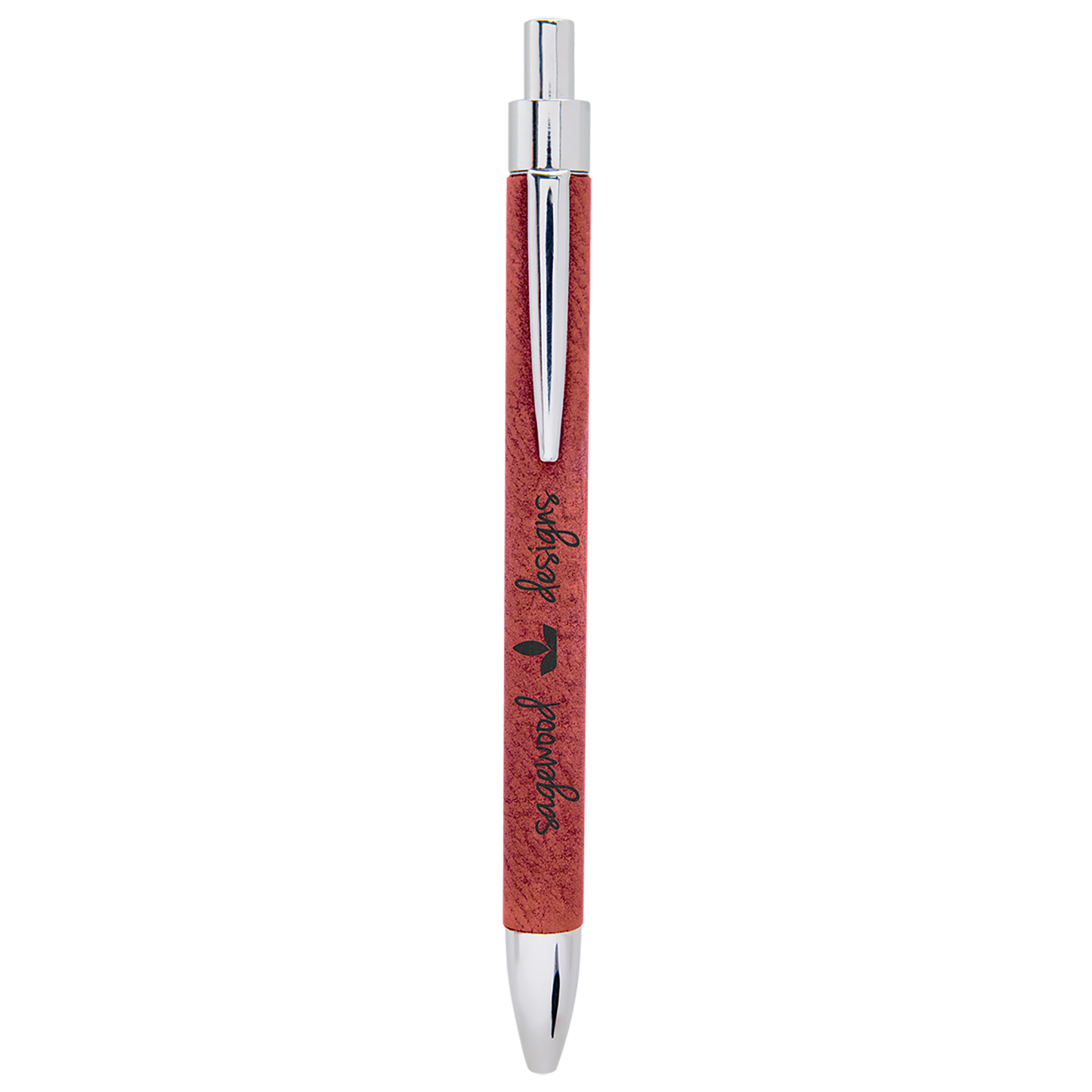 Laser Engraved Leather Pen