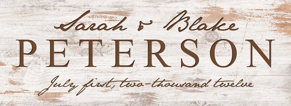 Light faux wood signs