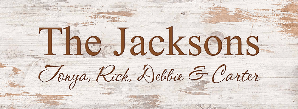 Light faux wood signs