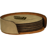6pc Leatherette Coaster