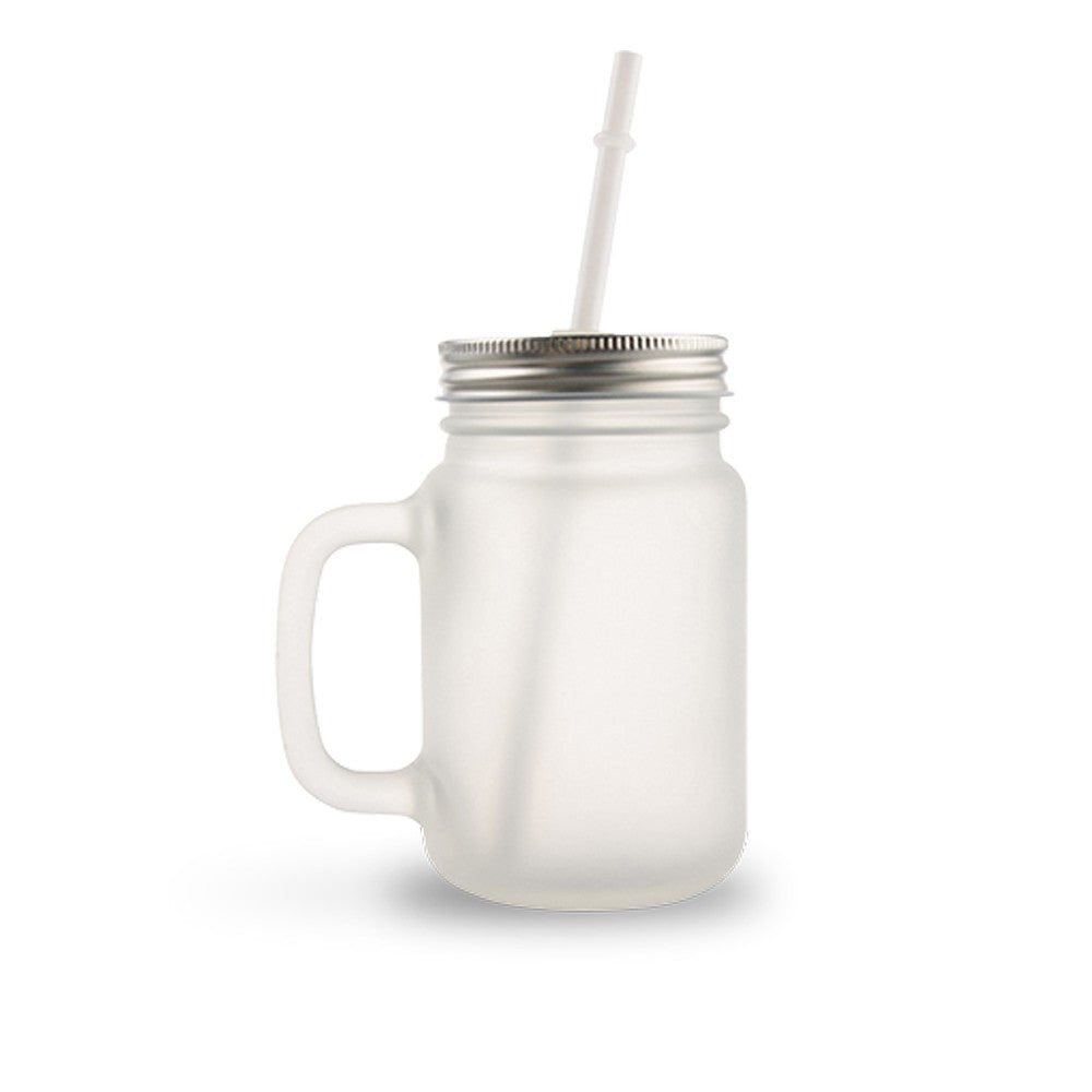 12oz Mason Jar Cup with Lid and Straw