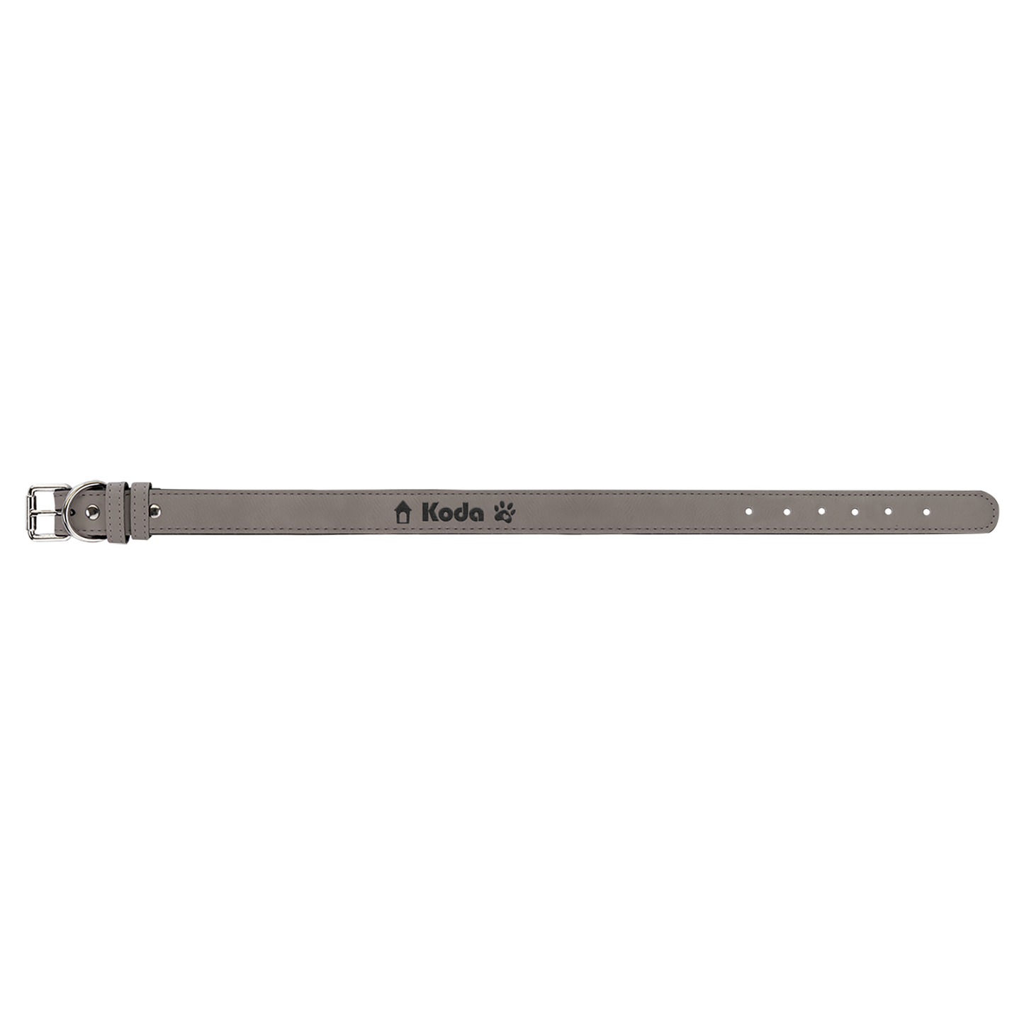 Leather Laser Engraved Dog Collar