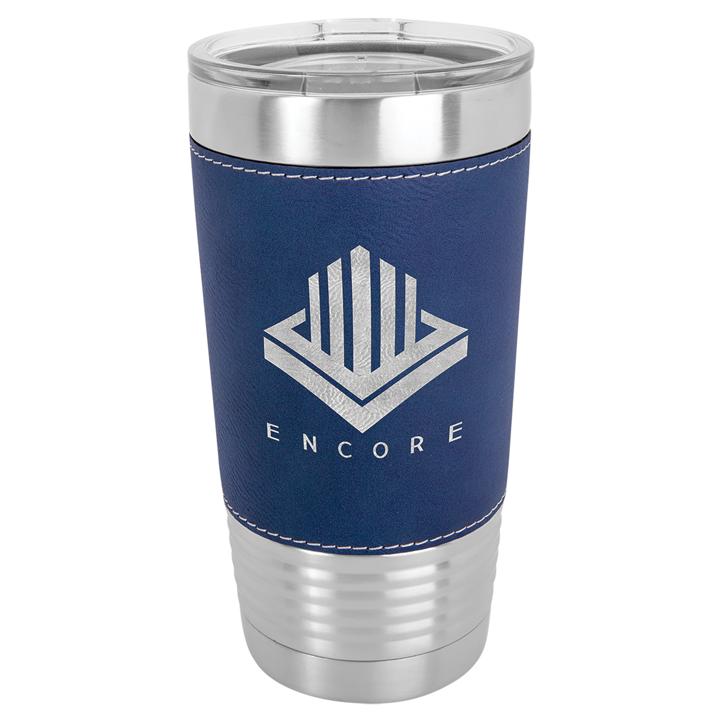 Laser Engraved 20oz Leather Grip Tumbler