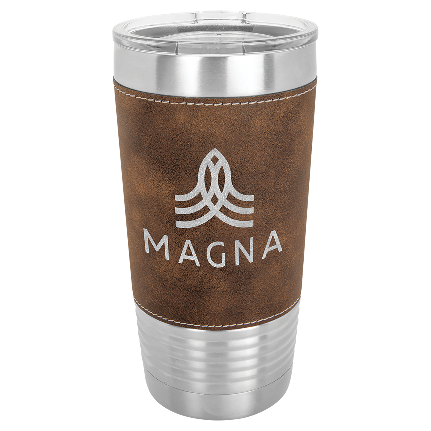 Laser Engraved 20oz Leather Grip Tumbler