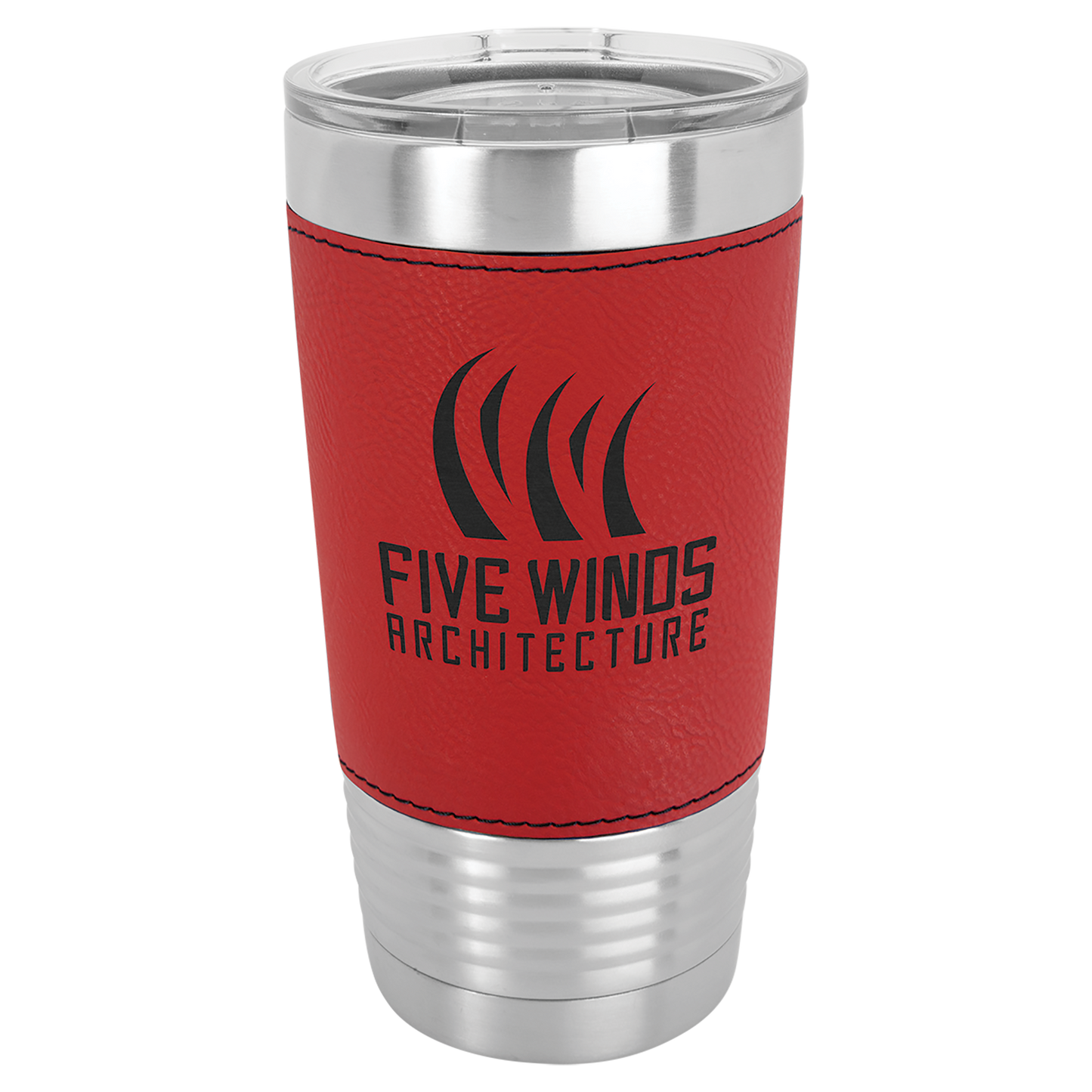 Laser Engraved 20oz Leather Grip Tumbler
