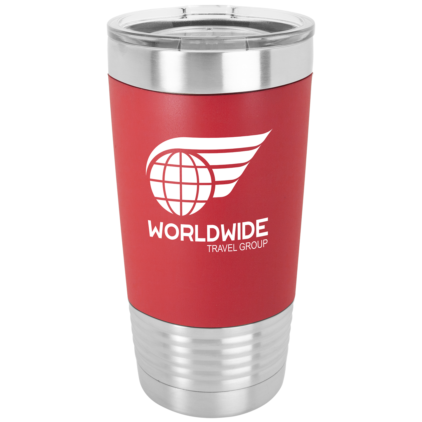 Laser Engraved 20oz Silicone Grip Tumbler