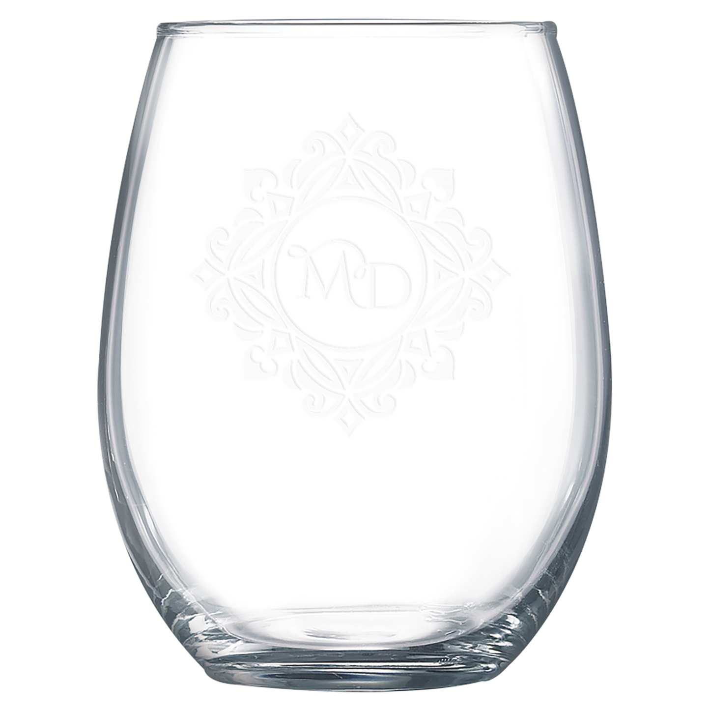 15oz Laser Engraved Stemless Wine Glass