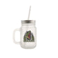 12oz Mason Jar Cup with Lid and Straw