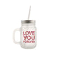 12oz Mason Jar Cup with Lid and Straw