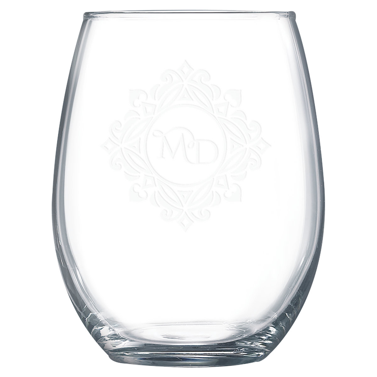 15oz Laser Engraved Stemless Wine Glass